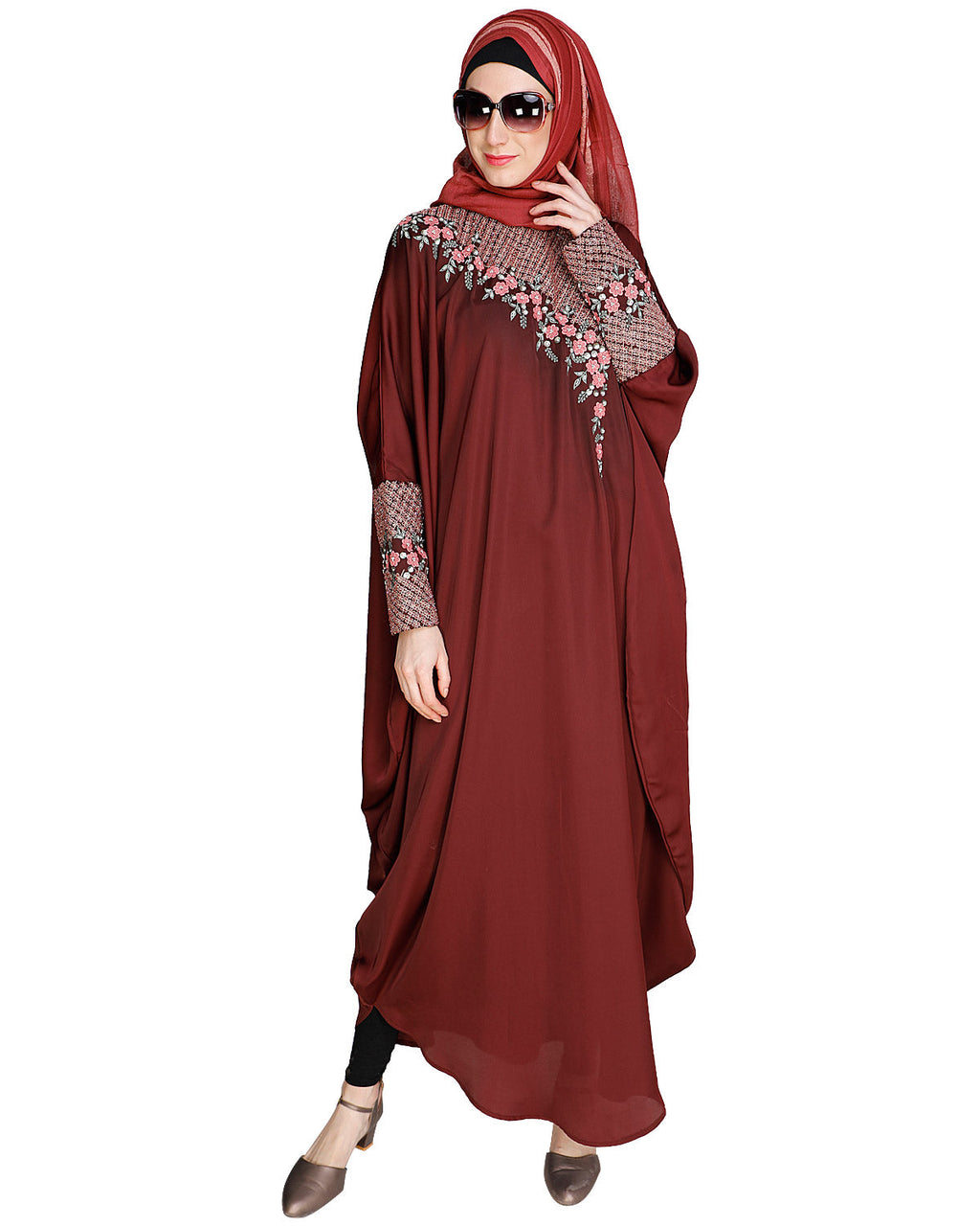 Luxury Grey Kaftan Wine