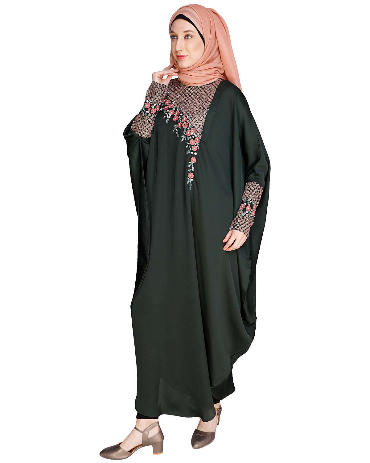 Luxury Grey Kaftan Wine