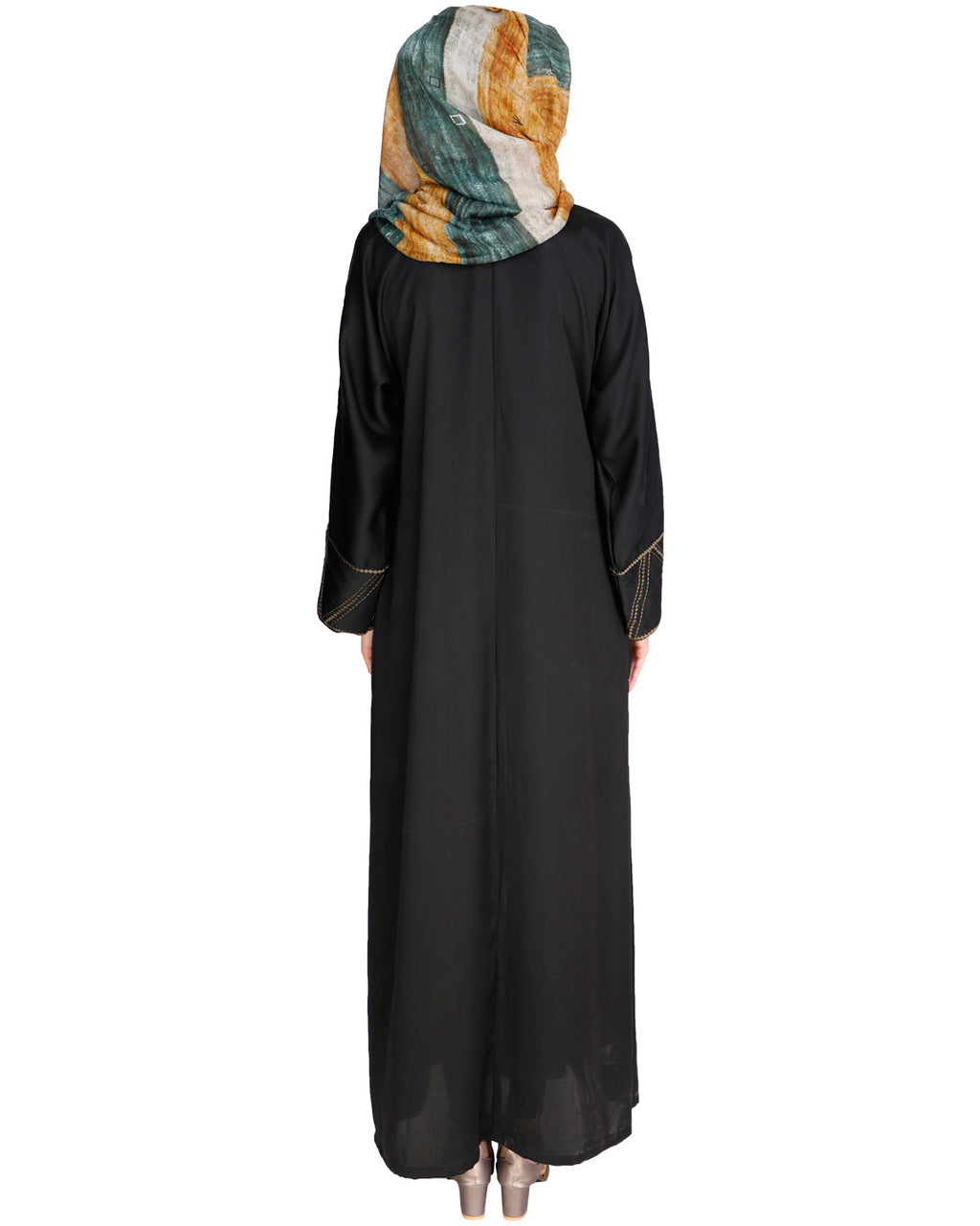 Classic Button down Abaya Black