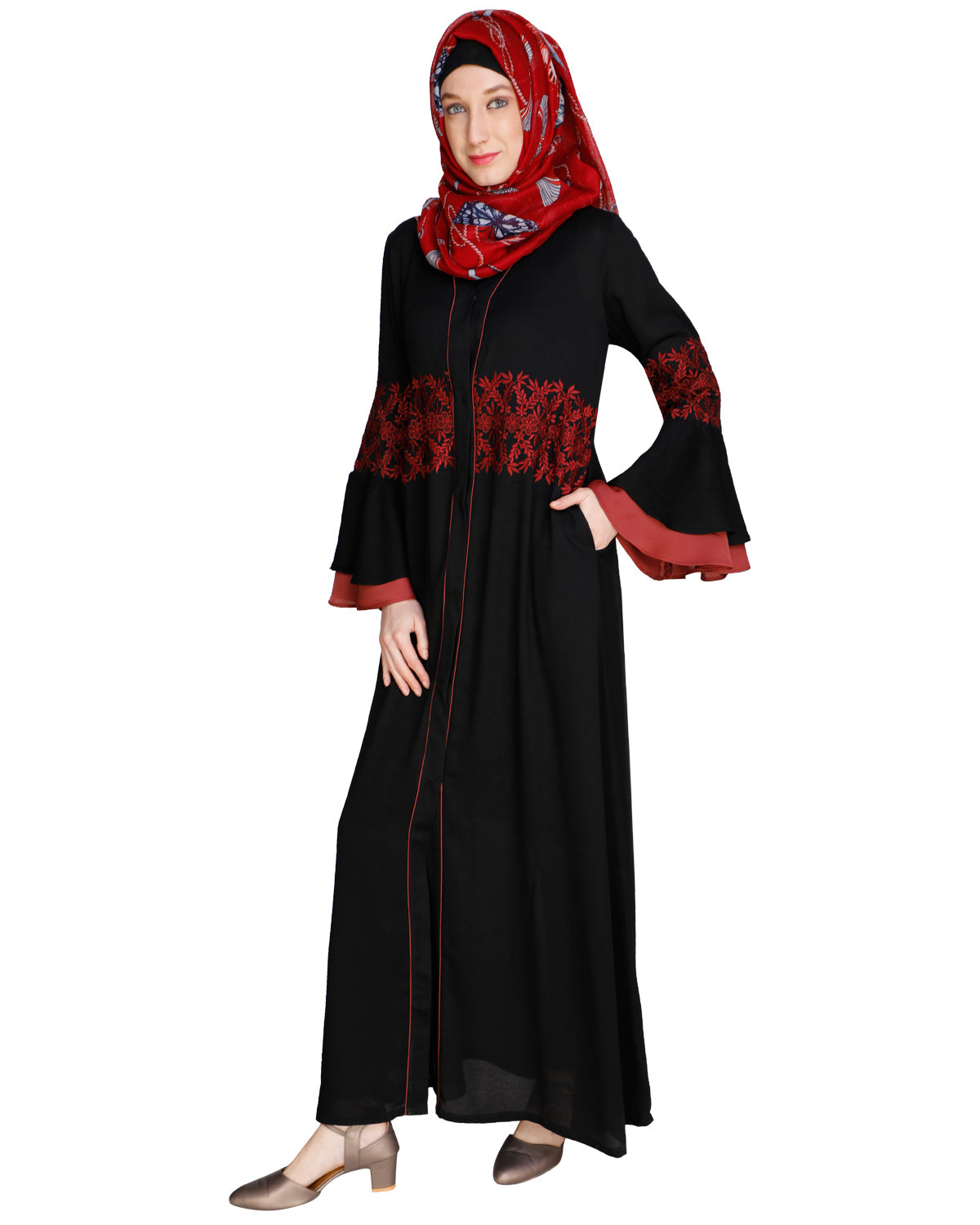 Jingle Bell Abaya Black
