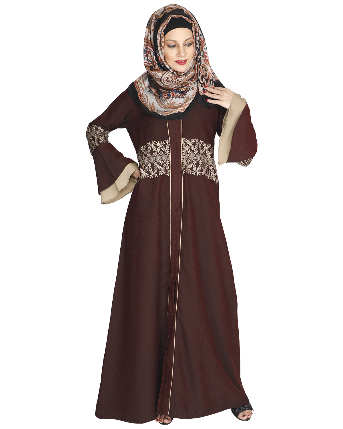 Jingle Bell Abaya Maroon