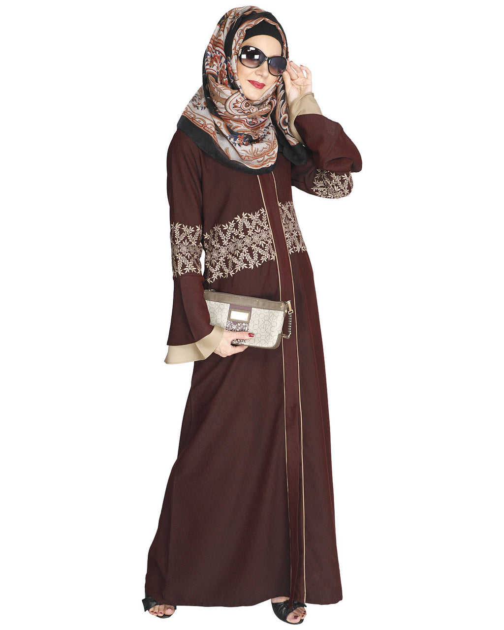 Jingle Bell Abaya Maroon