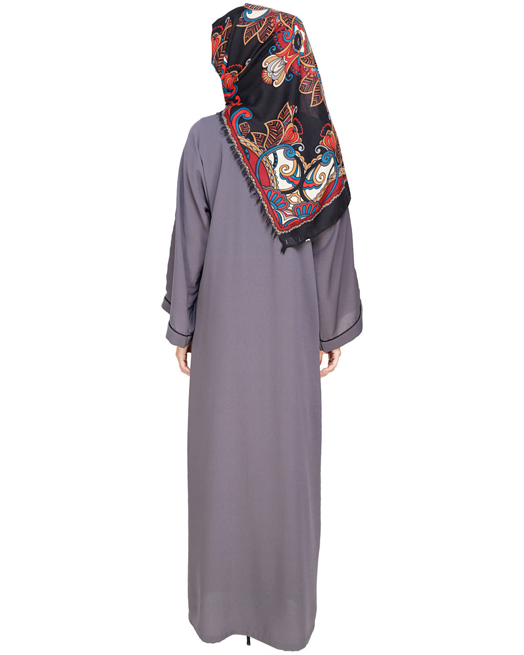Classic Dubai Style Abaya Grey