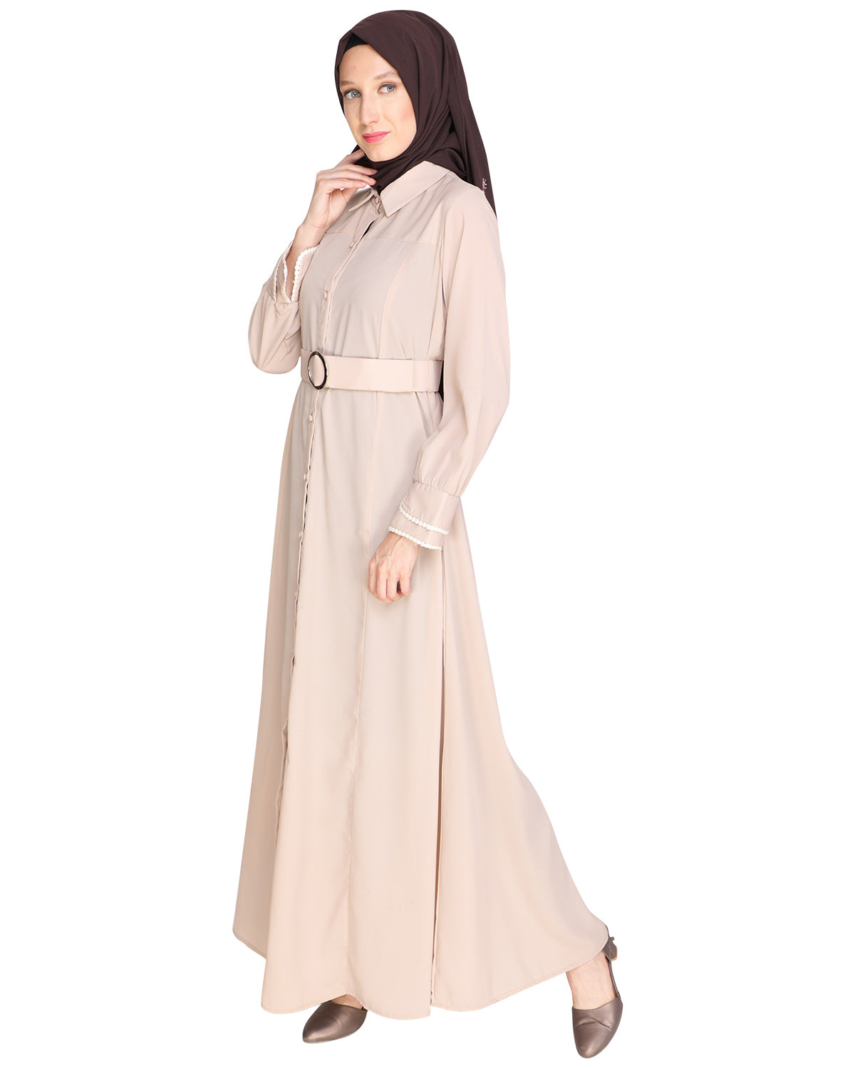 Shirt Style Maxi Dress Purple