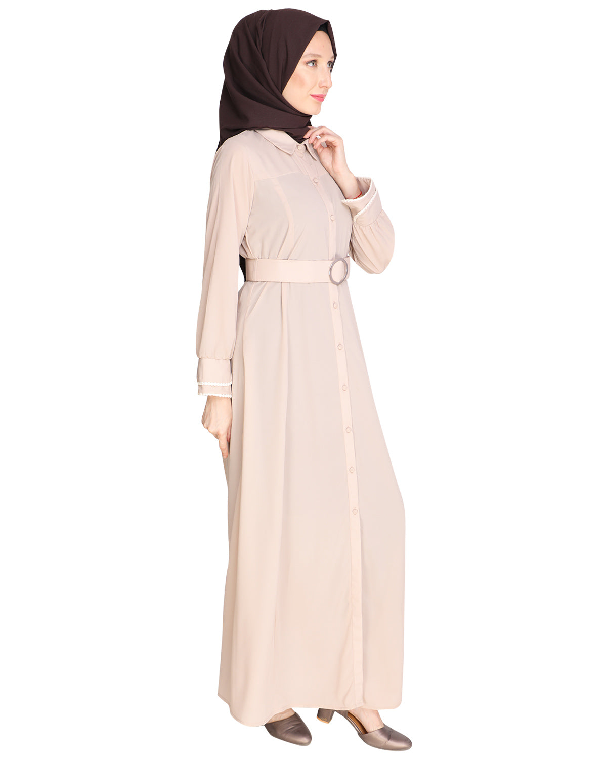 Shirt Style Maxi Dress Purple