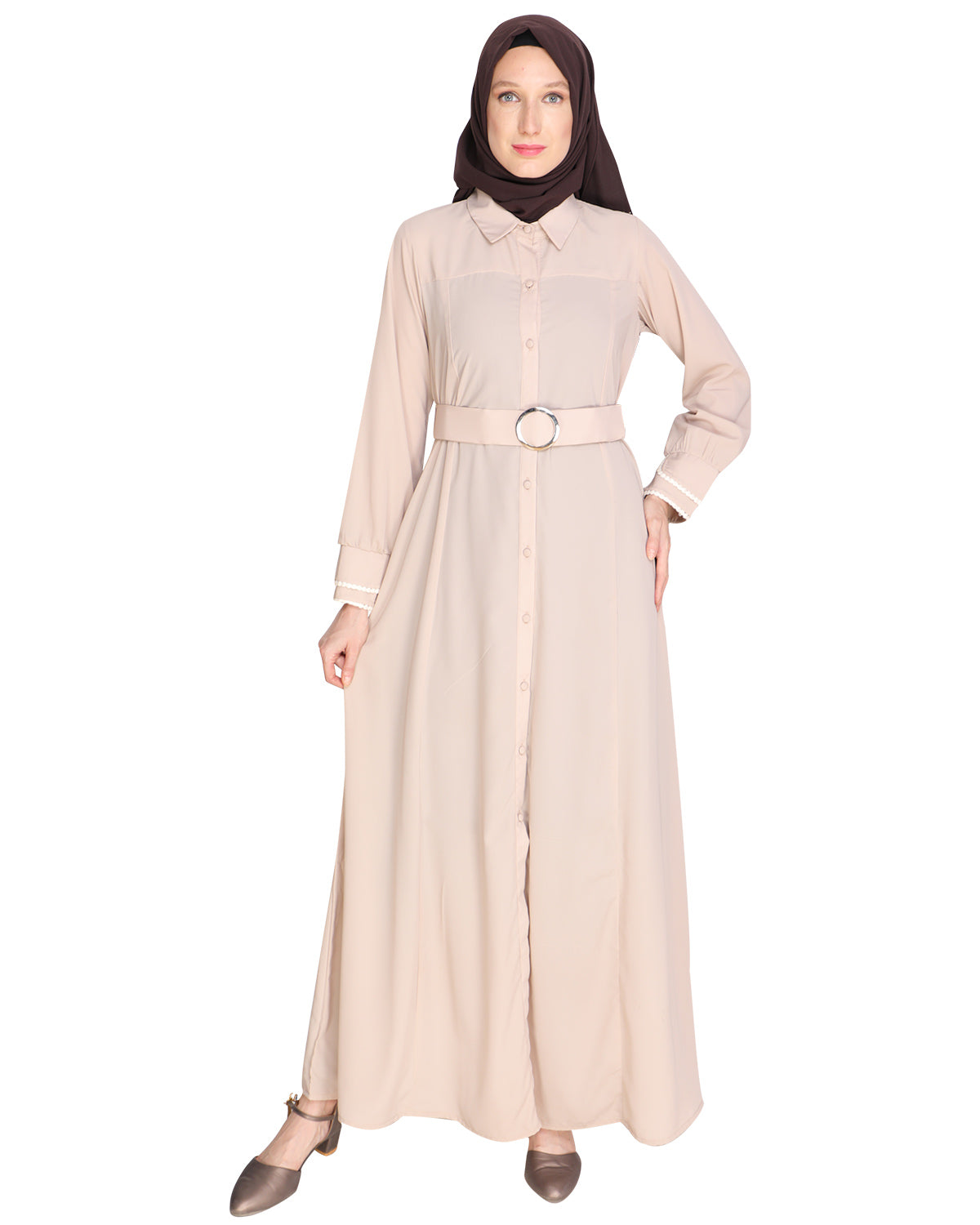 Shirt Style Maxi Dress Purple