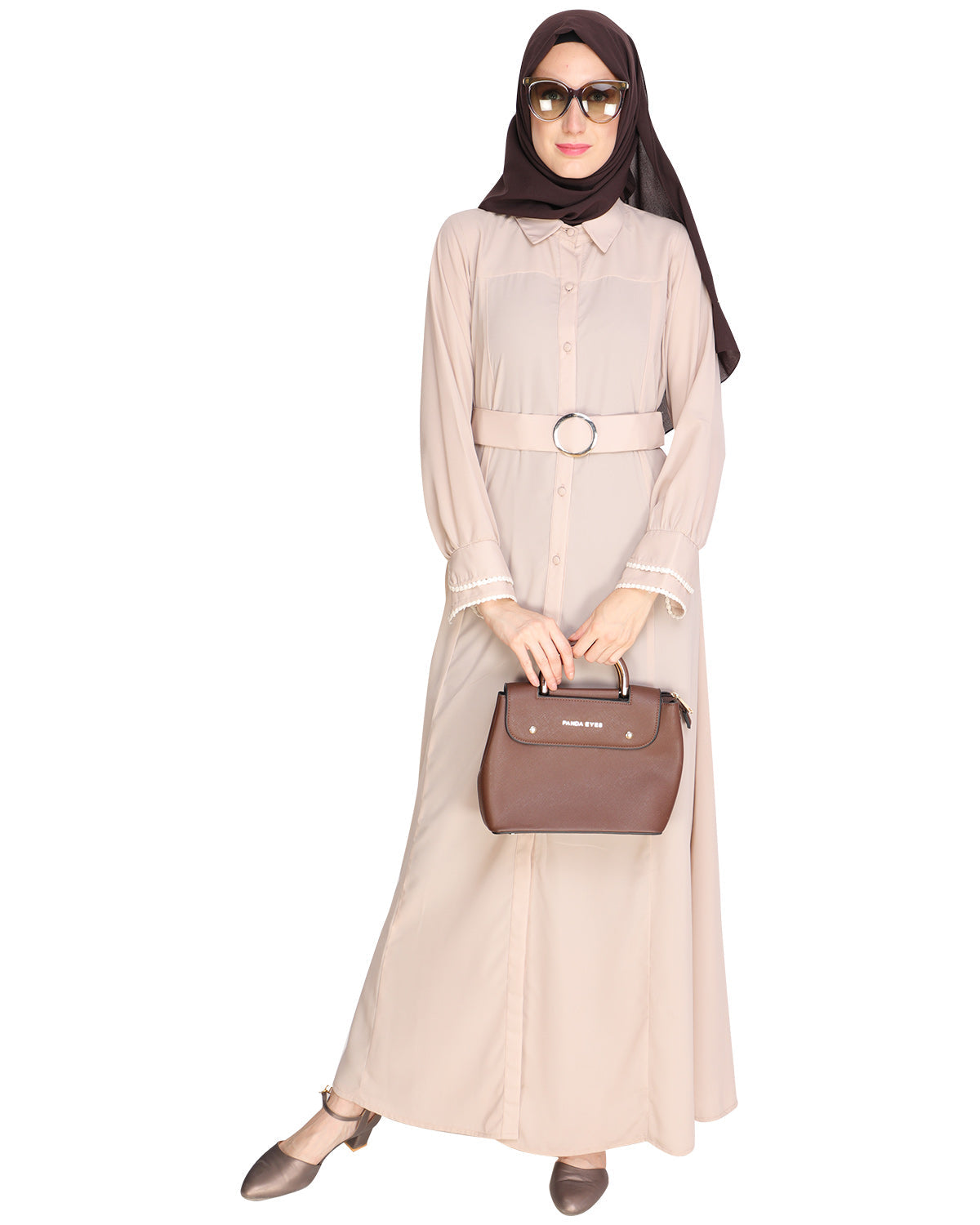 Shirt Style Maxi Dress Purple