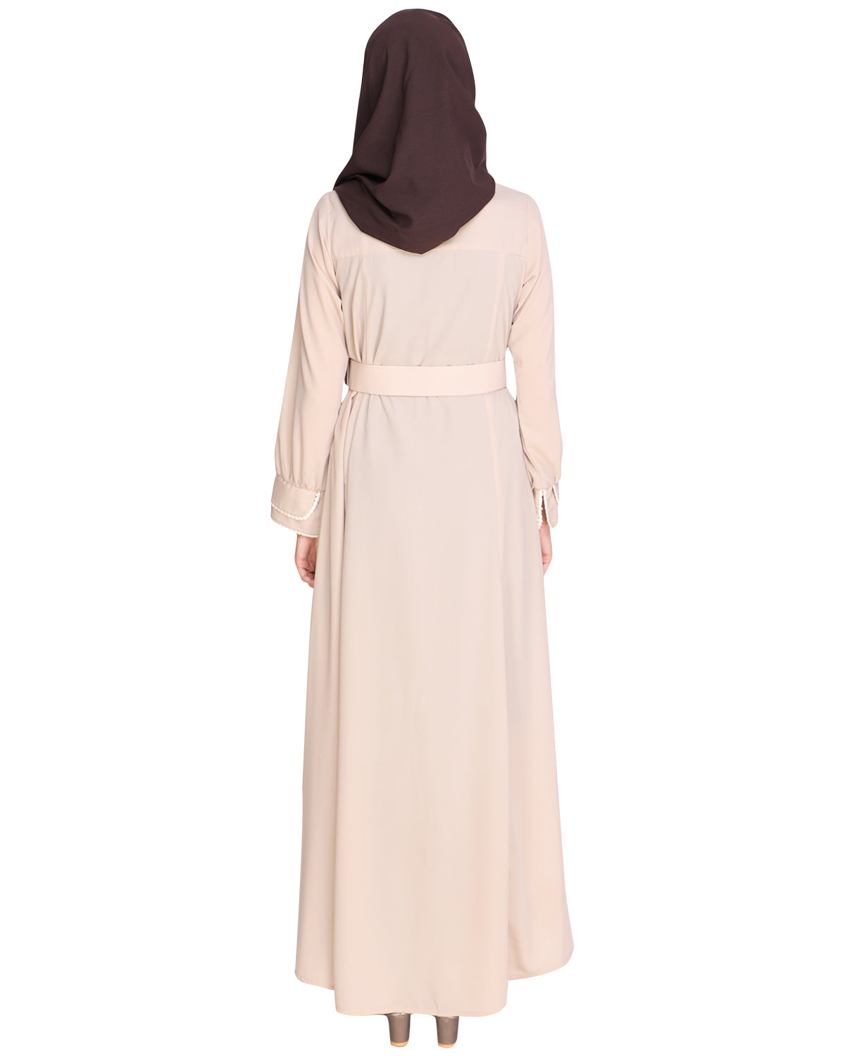 Shirt Style Maxi Dress Beige