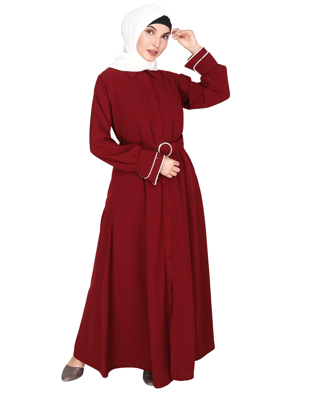 Shirt Style Maxi Dress Blue