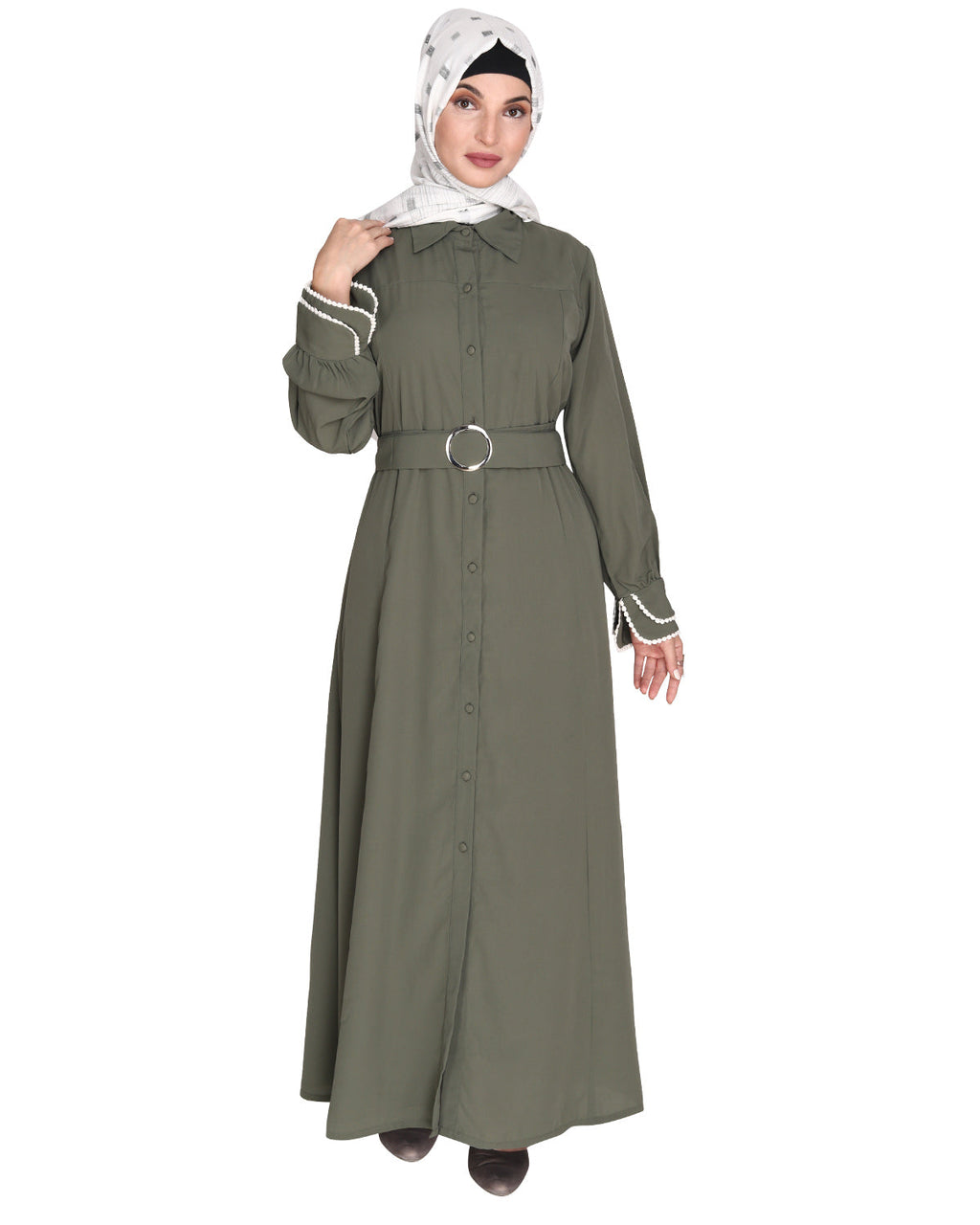 Shirt Style Maxi Dress Blue