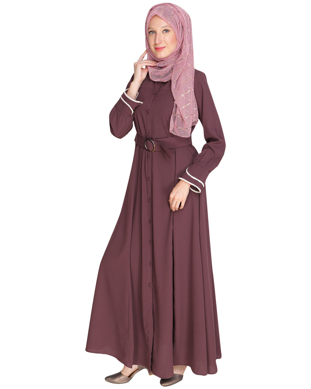 Shirt Style Maxi Dress Blue