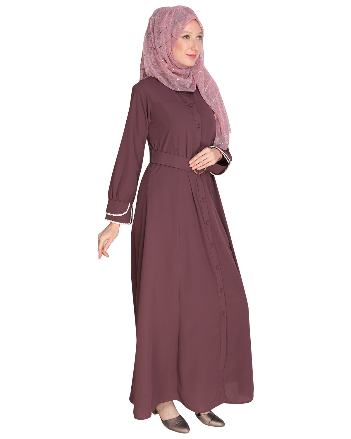 Shirt Style Maxi Dress Blue