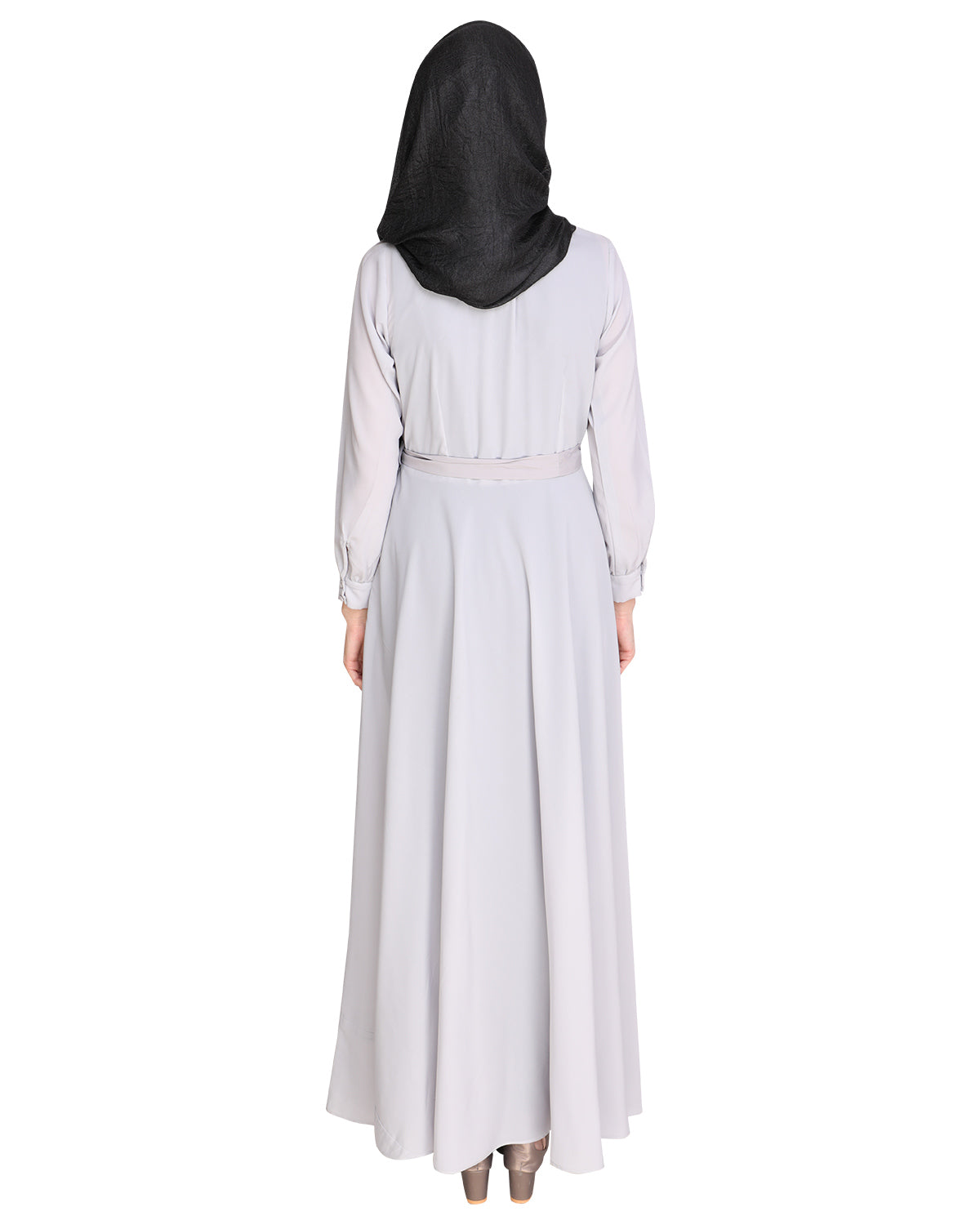 Gathered Neck Maxi Dress Ice Blue