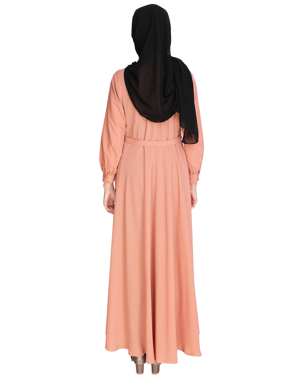 Gathered Neck Maxi Dress Orange