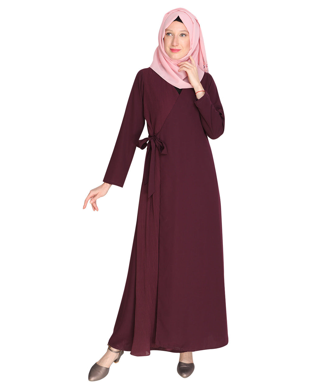 Angarkha Style Purple Abaya Purple