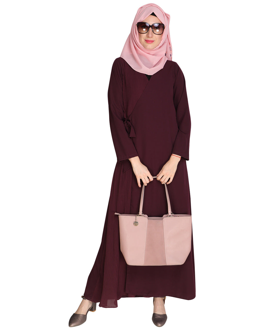 Angarkha Style Purple Abaya Purple