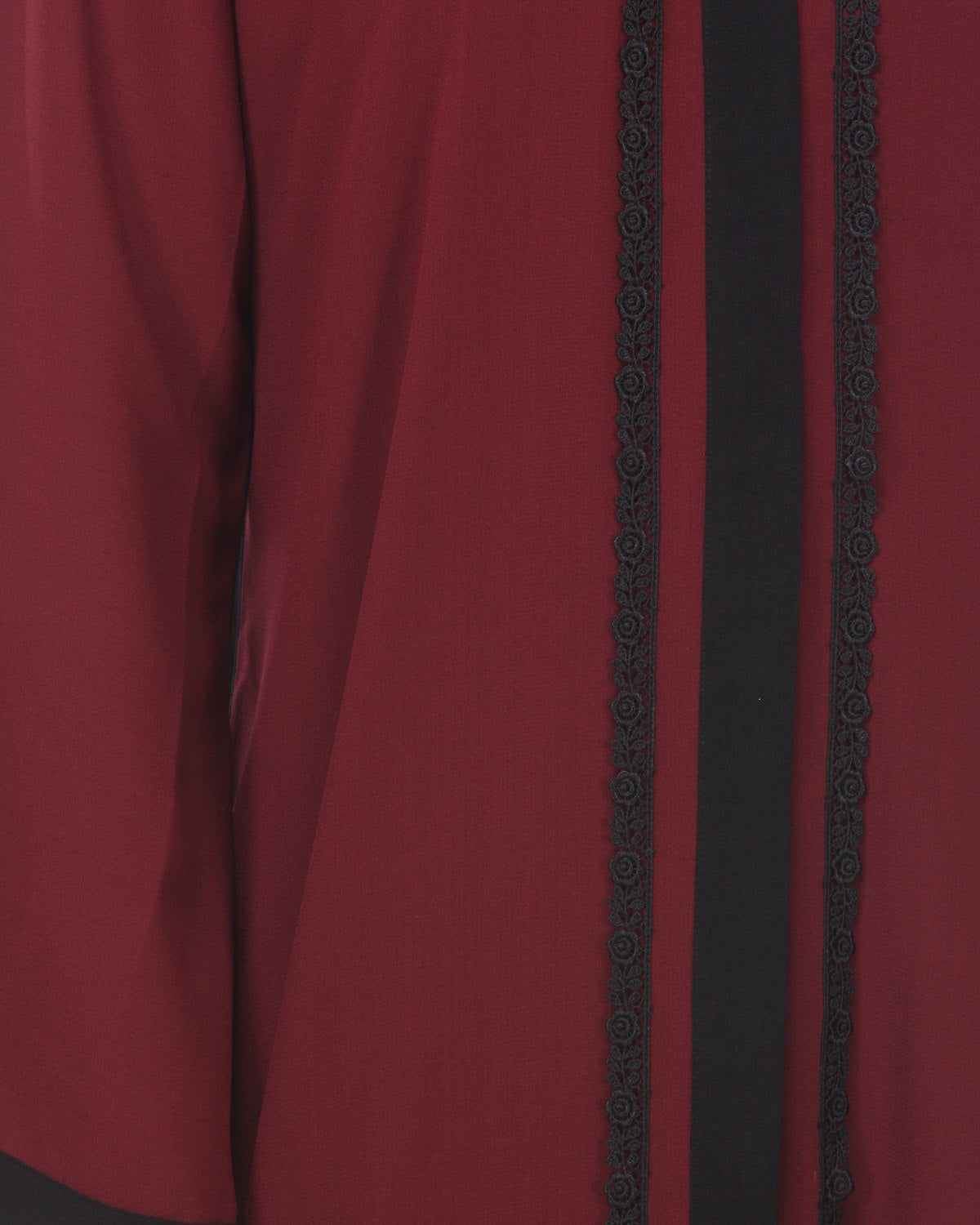 Casual Abaya Black & Maroon