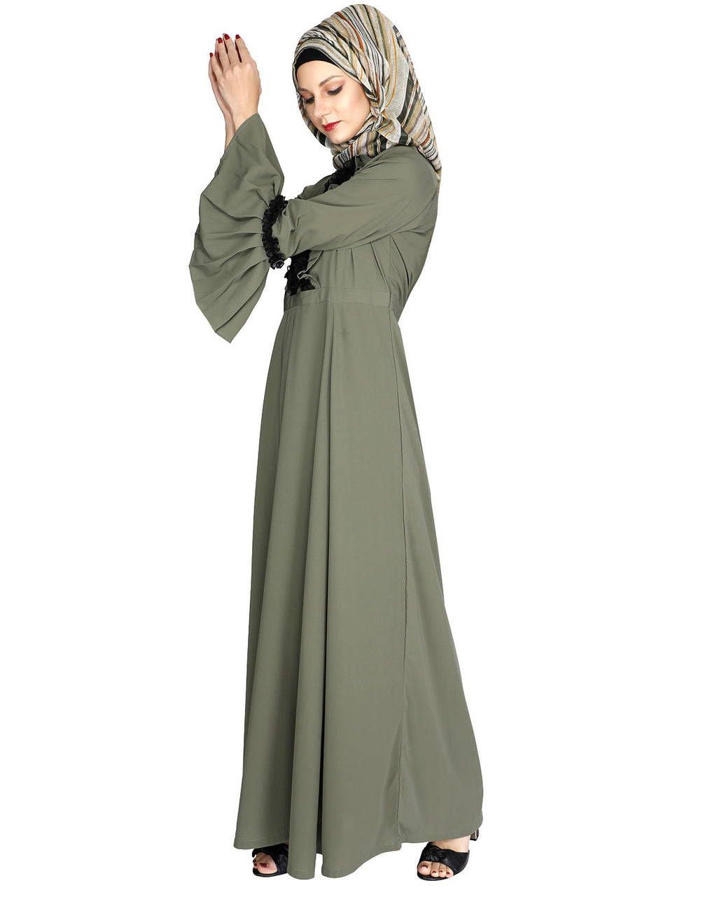 Fairy Frill Abaya Mint
