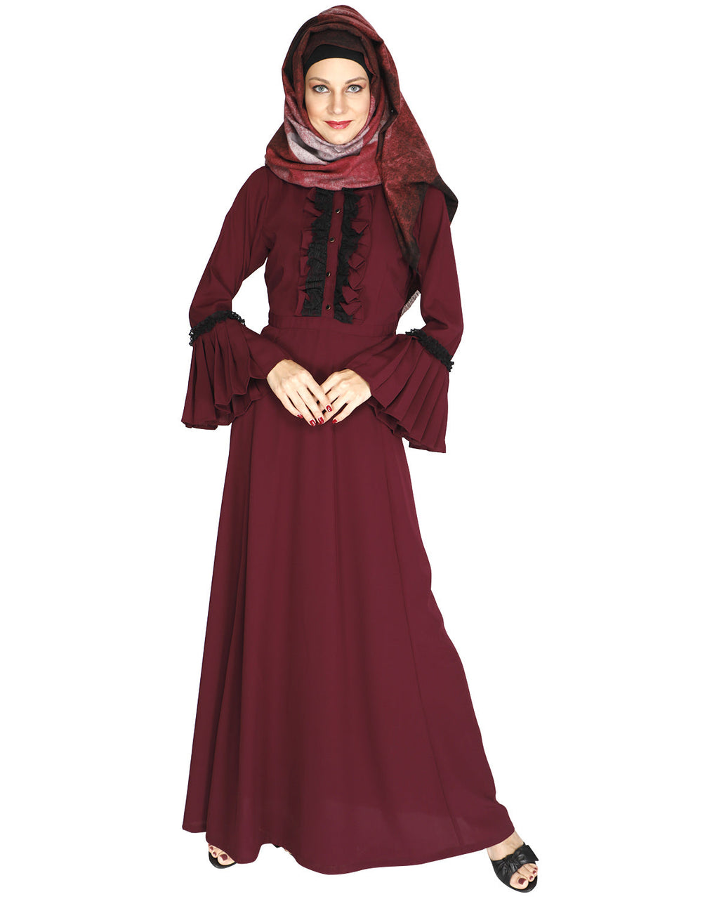 Fairy Frill Abaya Purple