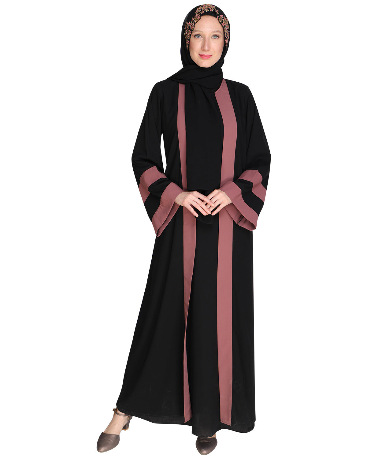 Contemporary Anchor Abaya Black