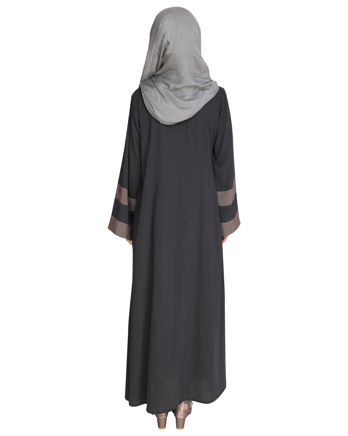 Contemporary Anchor Abaya Grey