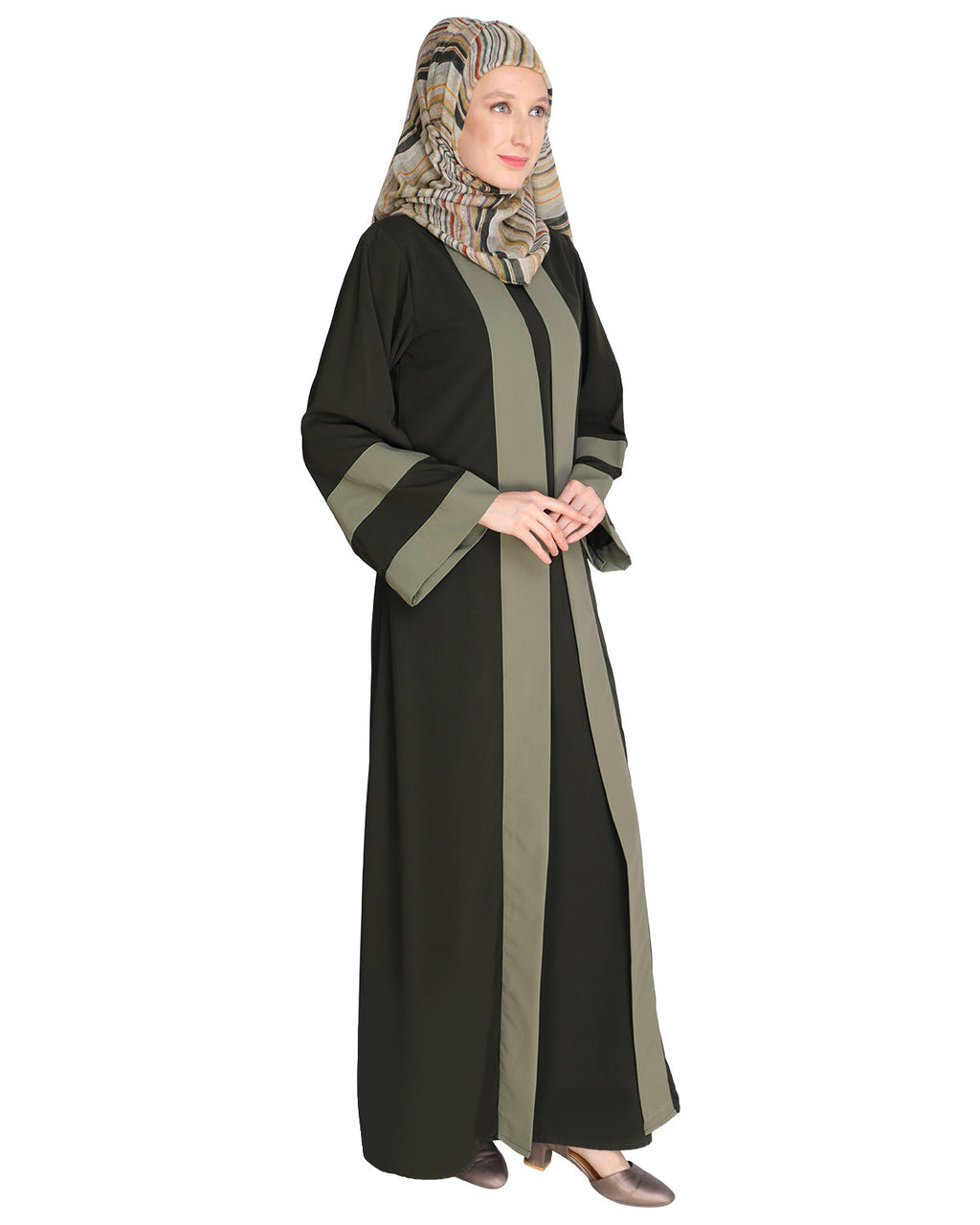 Contemporary Anchor Abaya Olive