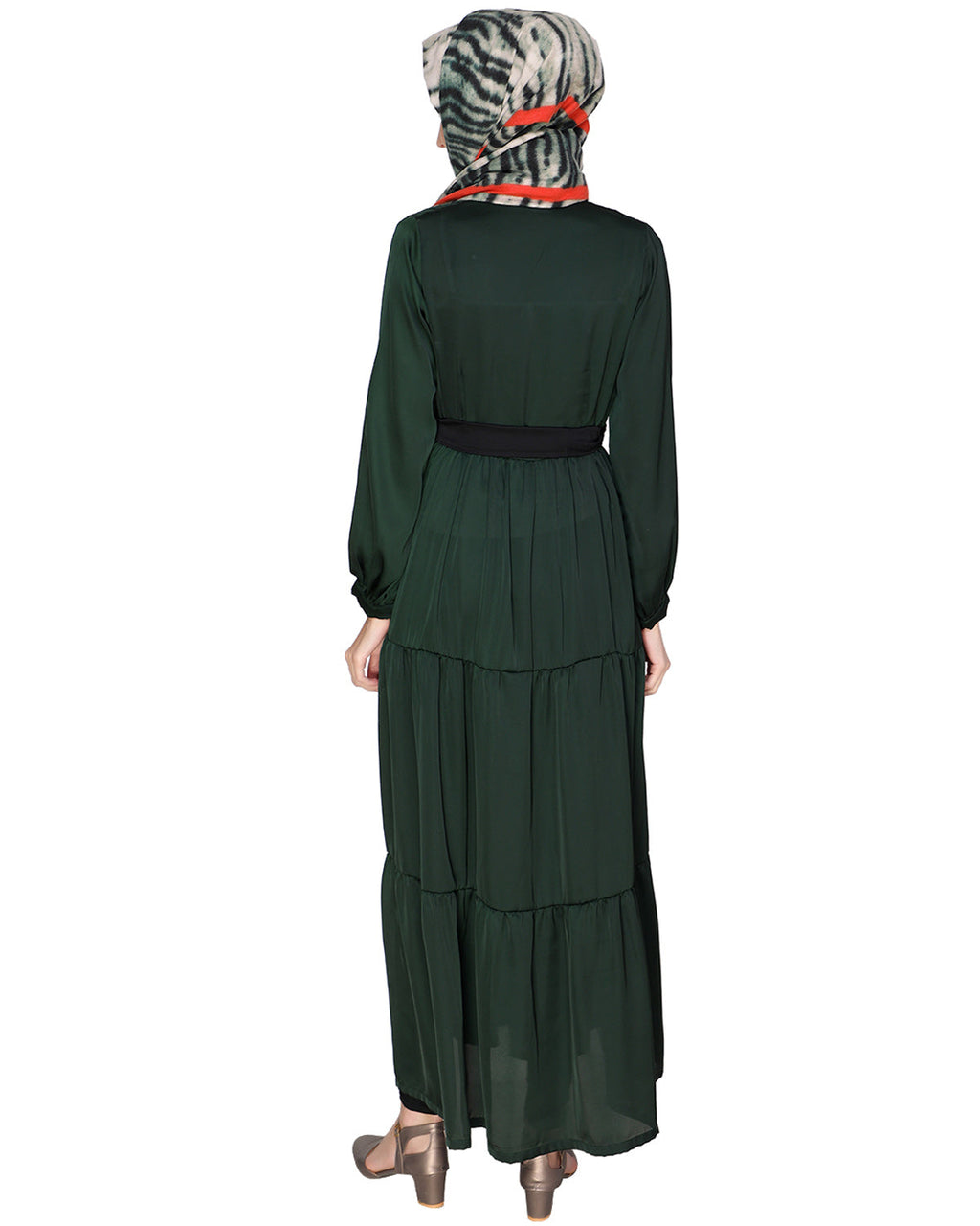 Tiered Maxi Dress Olive Green