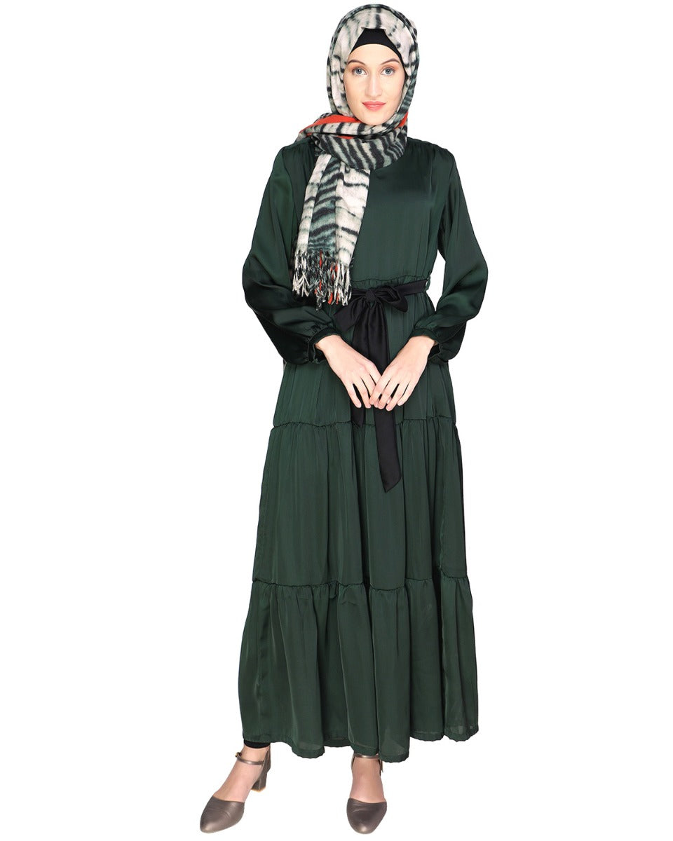 Tiered Maxi Dress Olive Green
