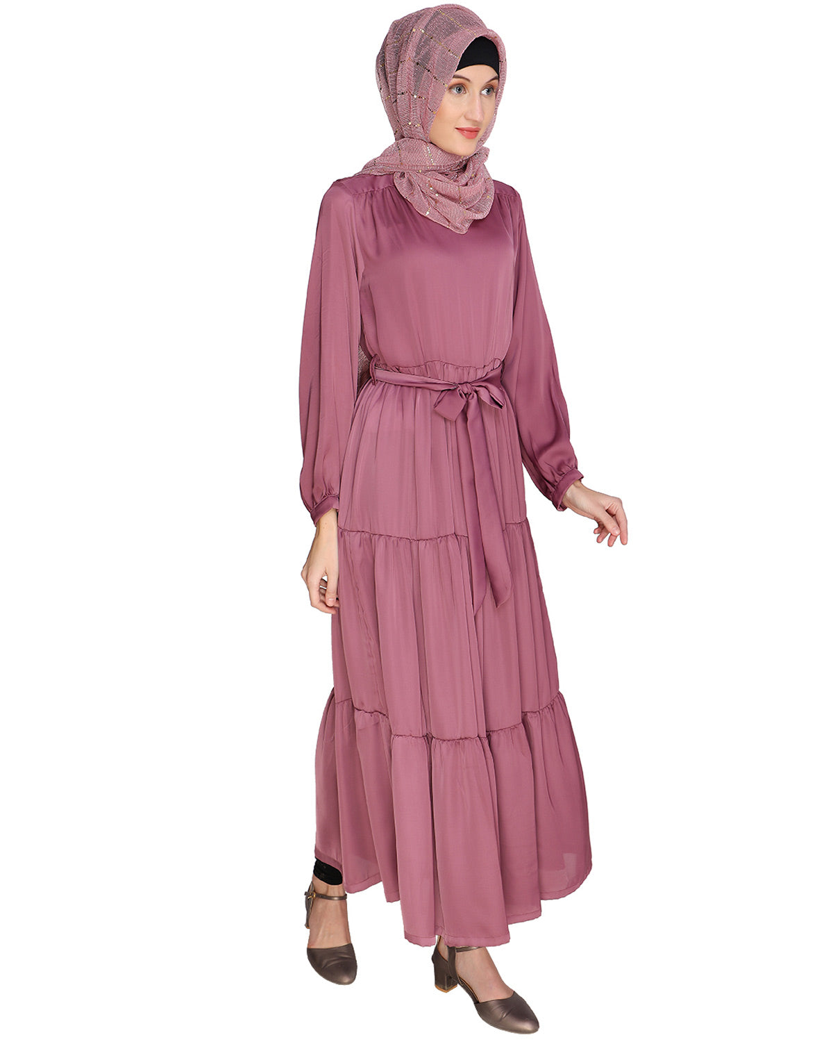 Tiered Maxi Dress Onion Pink