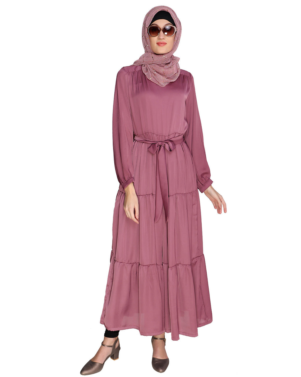 Tiered Maxi Dress Onion Pink