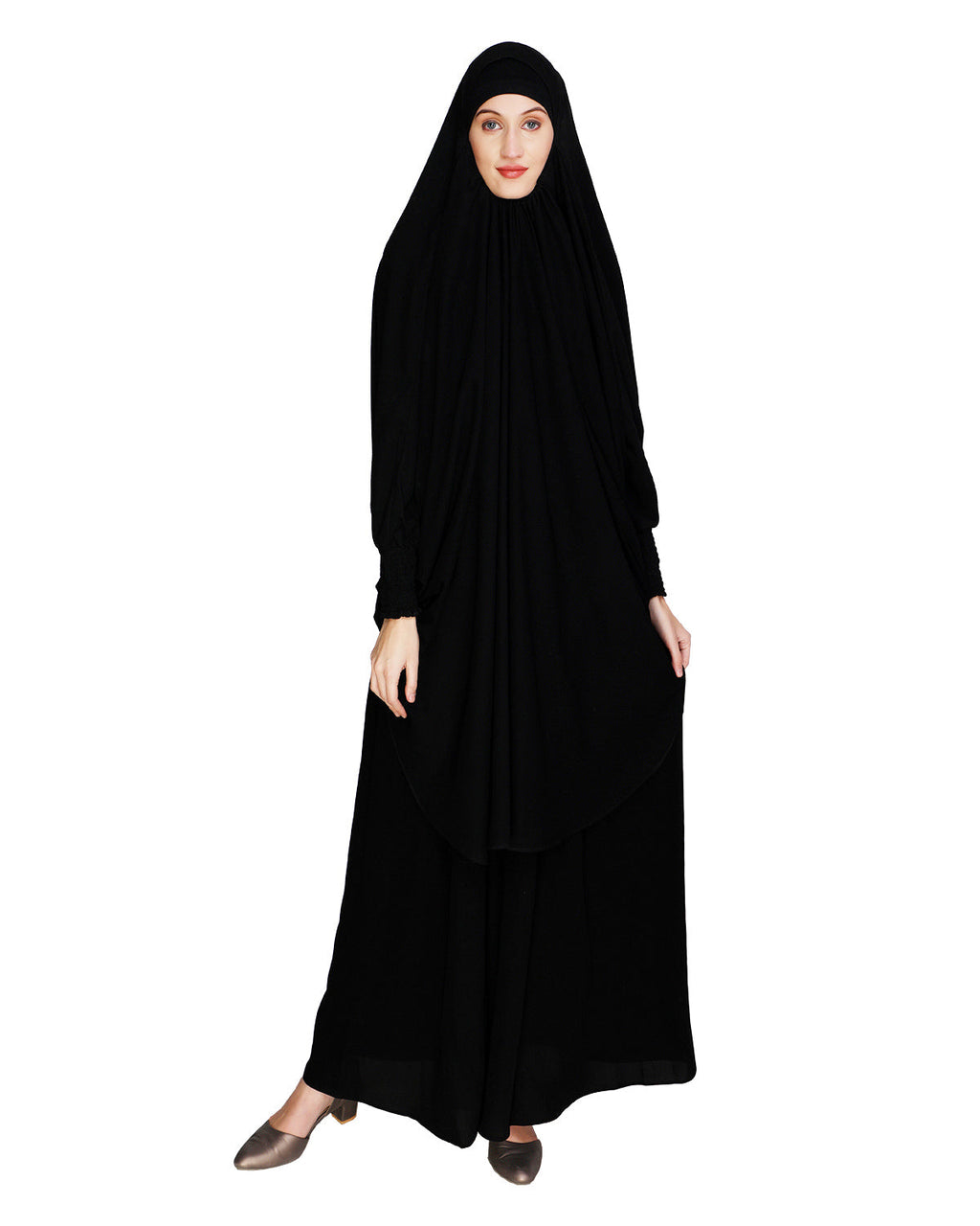 Black Skirt with Khimar set Black
