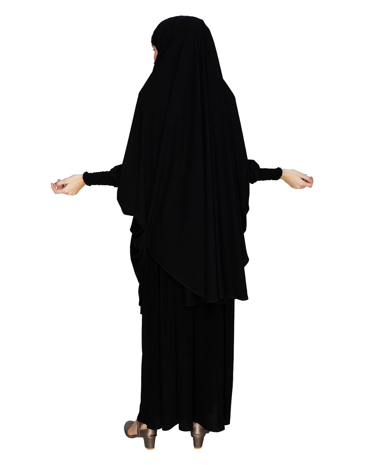 Black Skirt with Khimar set Black
