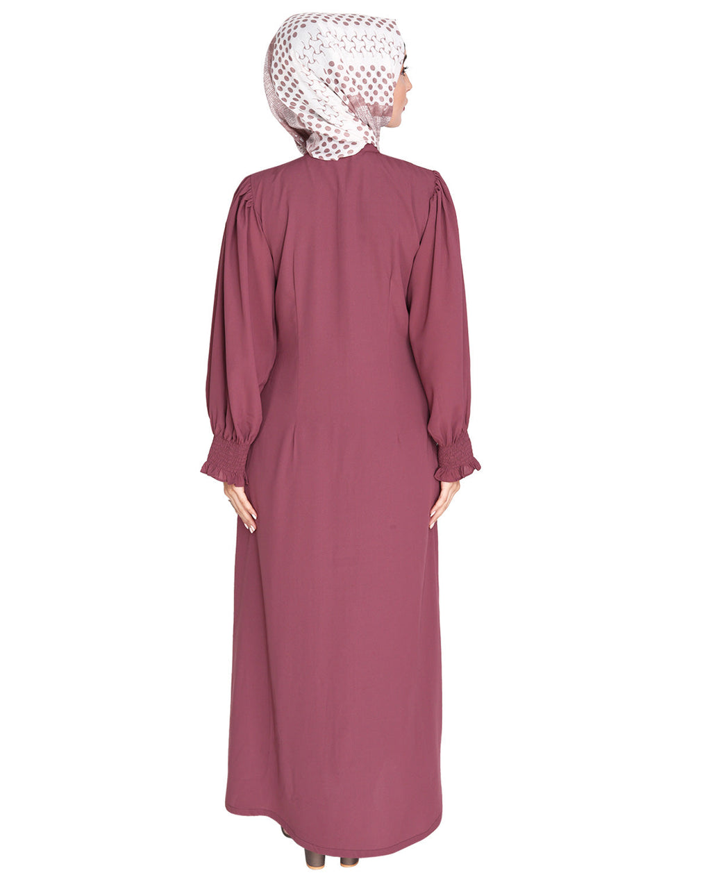 Voguish Front Open Abaya Onion Pink