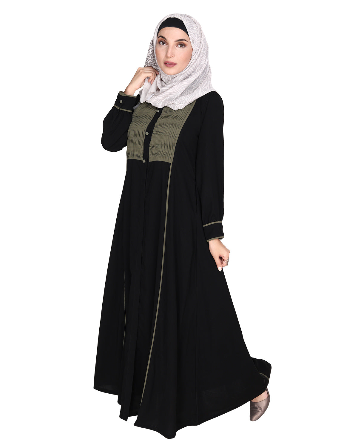 Wavetucks Yoke Abaya Black