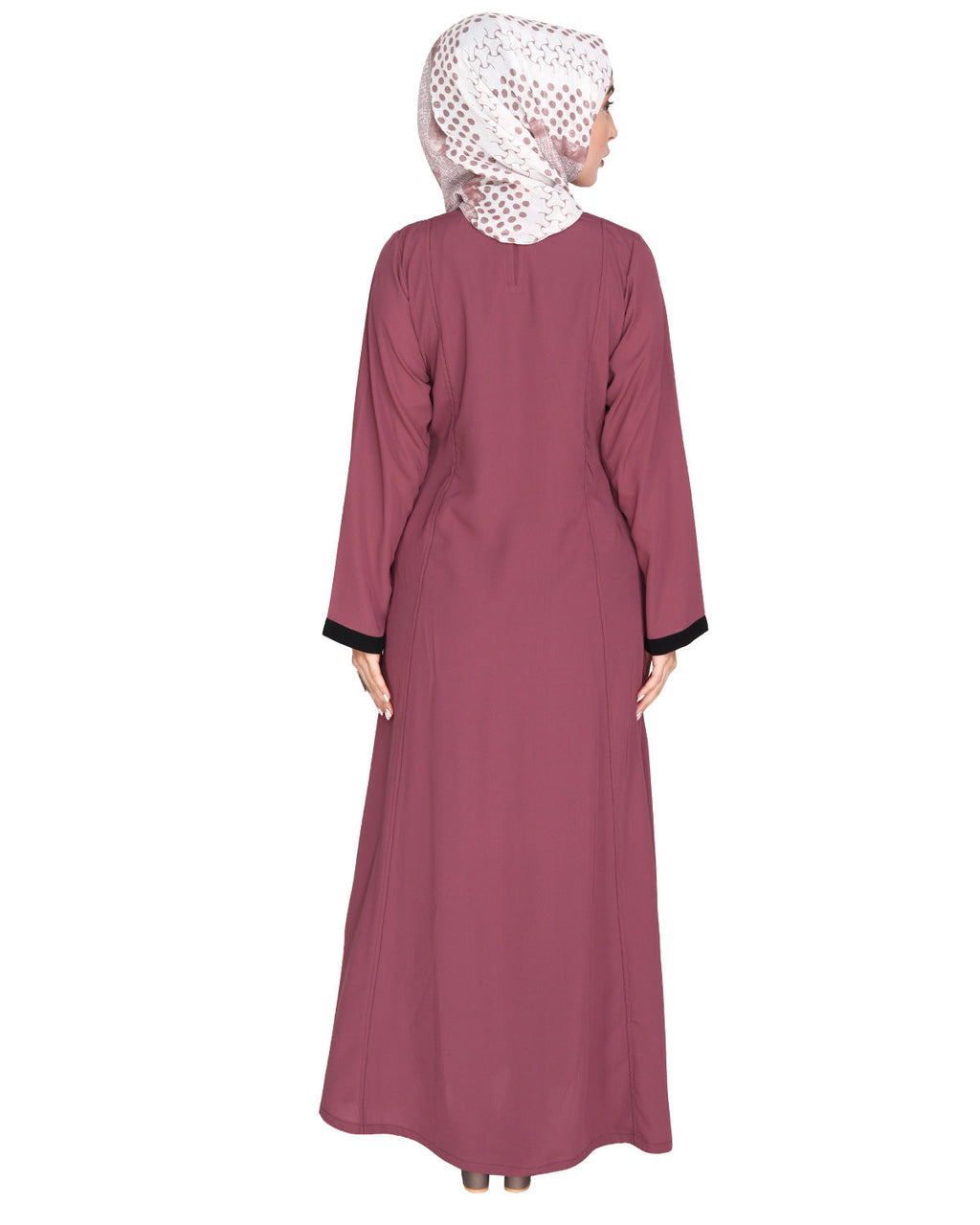 Wavetucks Yoke Abaya Onion Pink