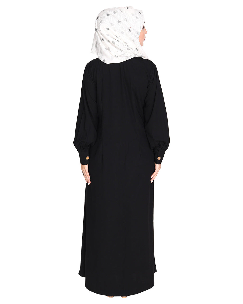 Flowy and Elegant Pintuck Abaya Black