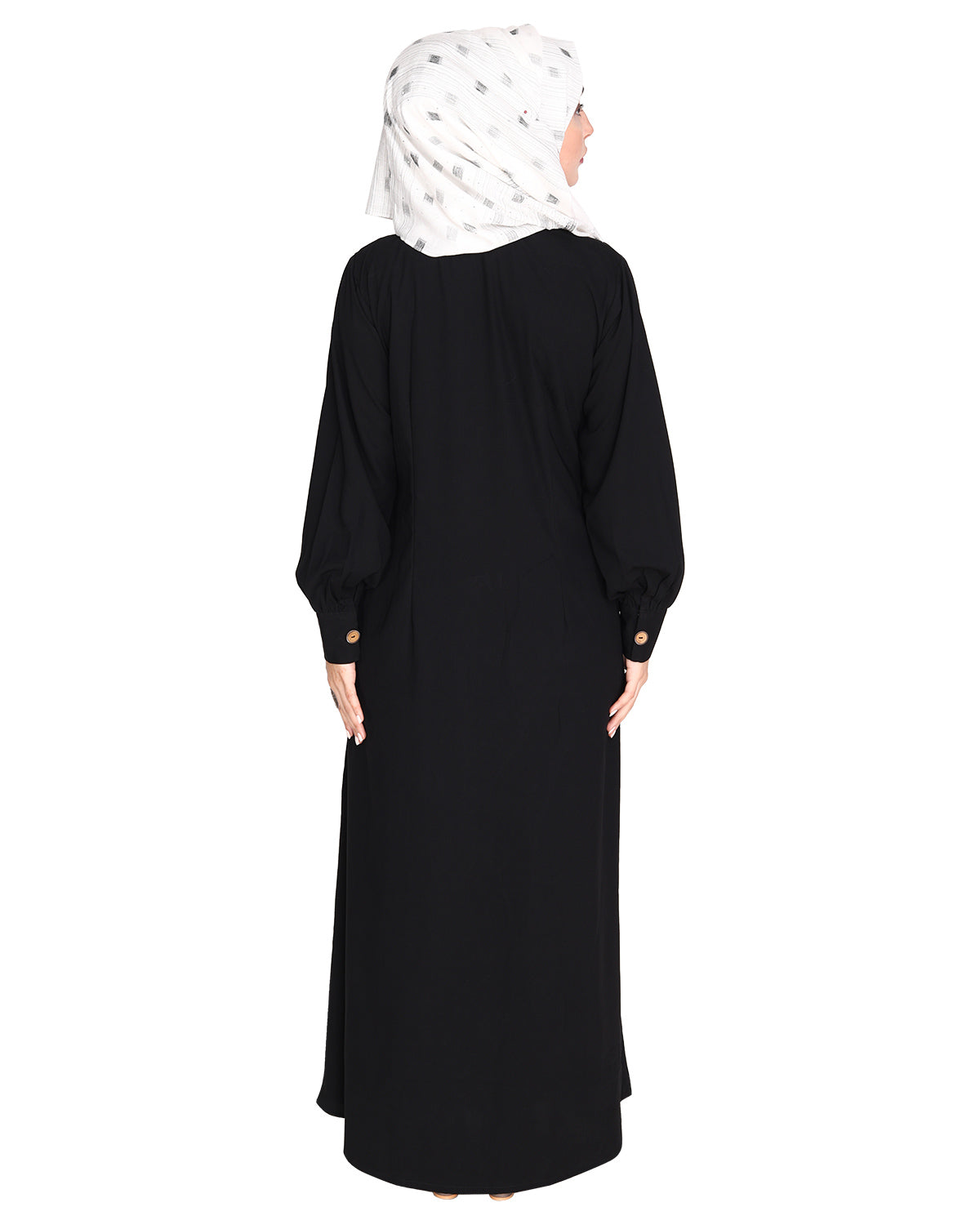 Flowy and Elegant Pintuck Abaya Black