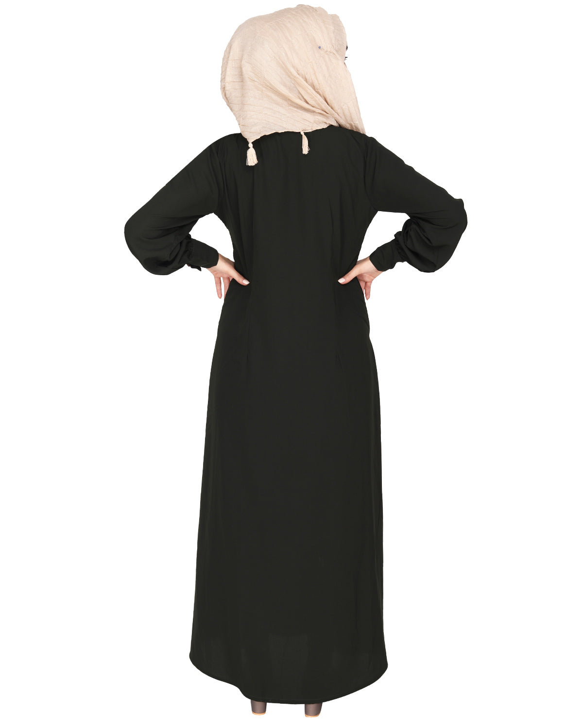 Flowy and Elegant Pintuck Abaya Olive