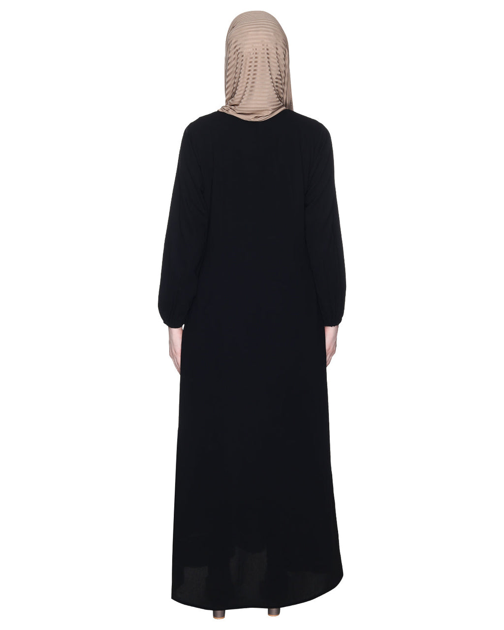 Angrakha Style Black Abaya Black