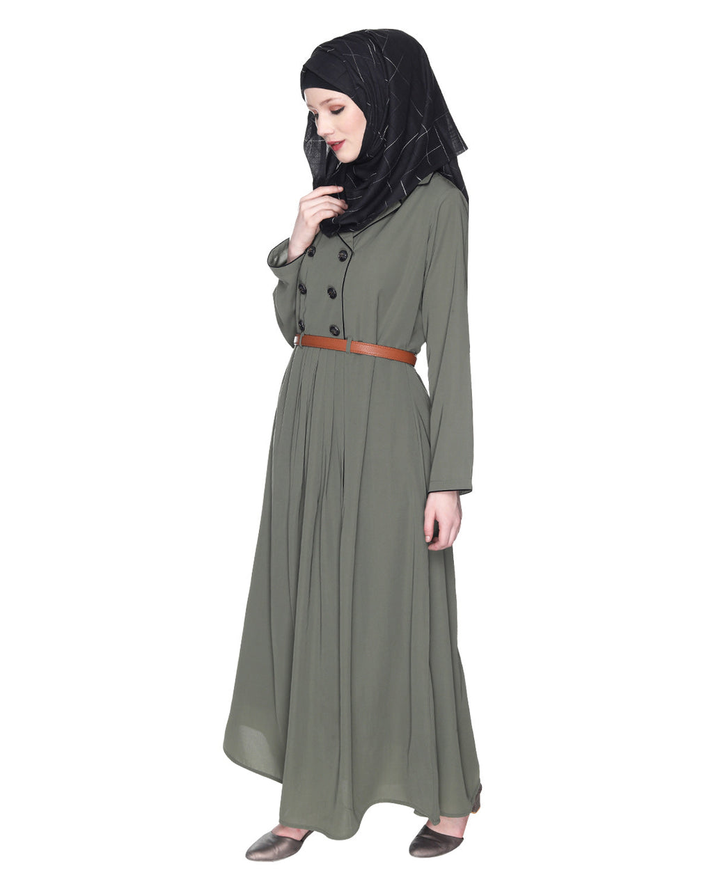 Dead Mint Coat Style Abaya Dead Mint