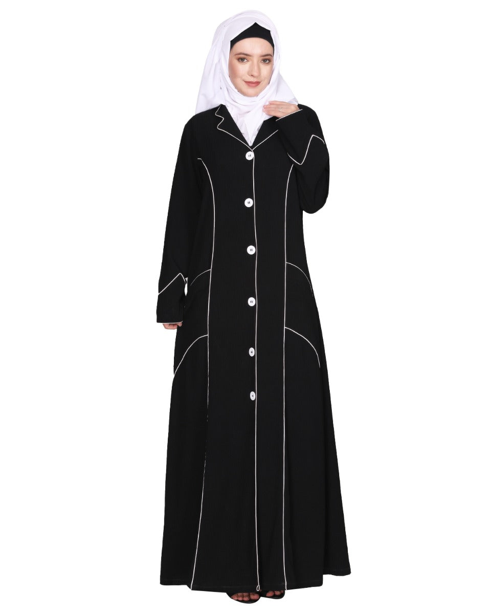 Smart formal professional's Abaya Black