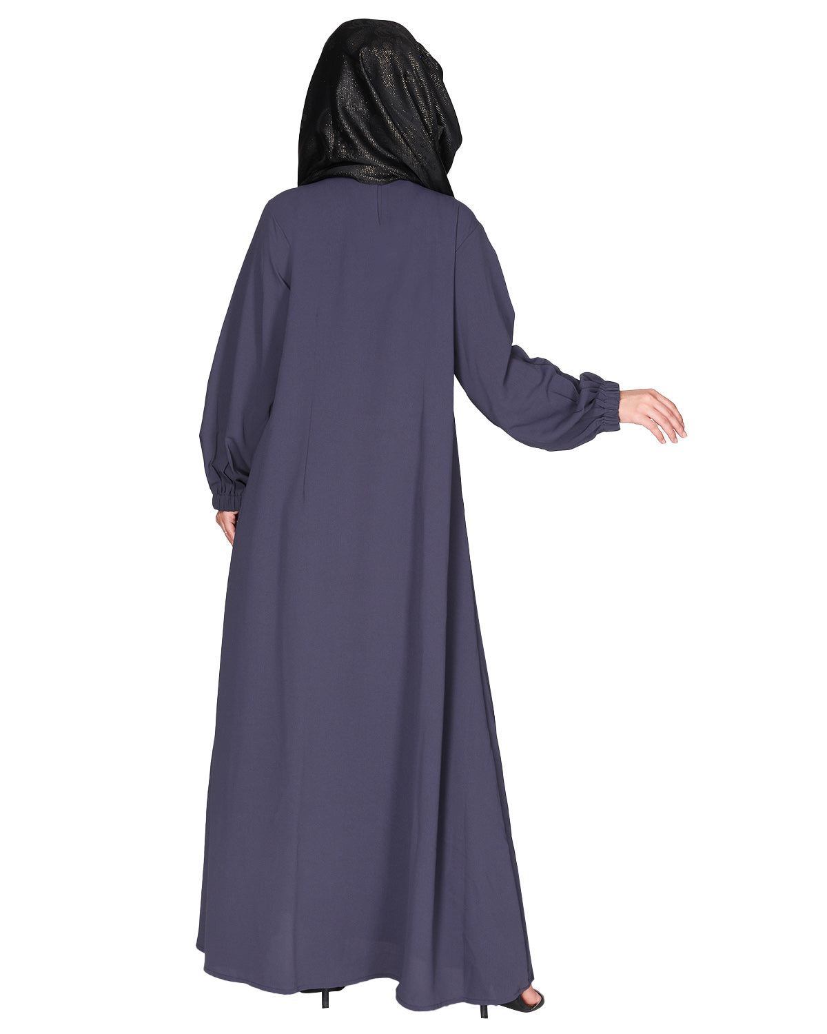 Casual Gown style Abaya Dark Grey