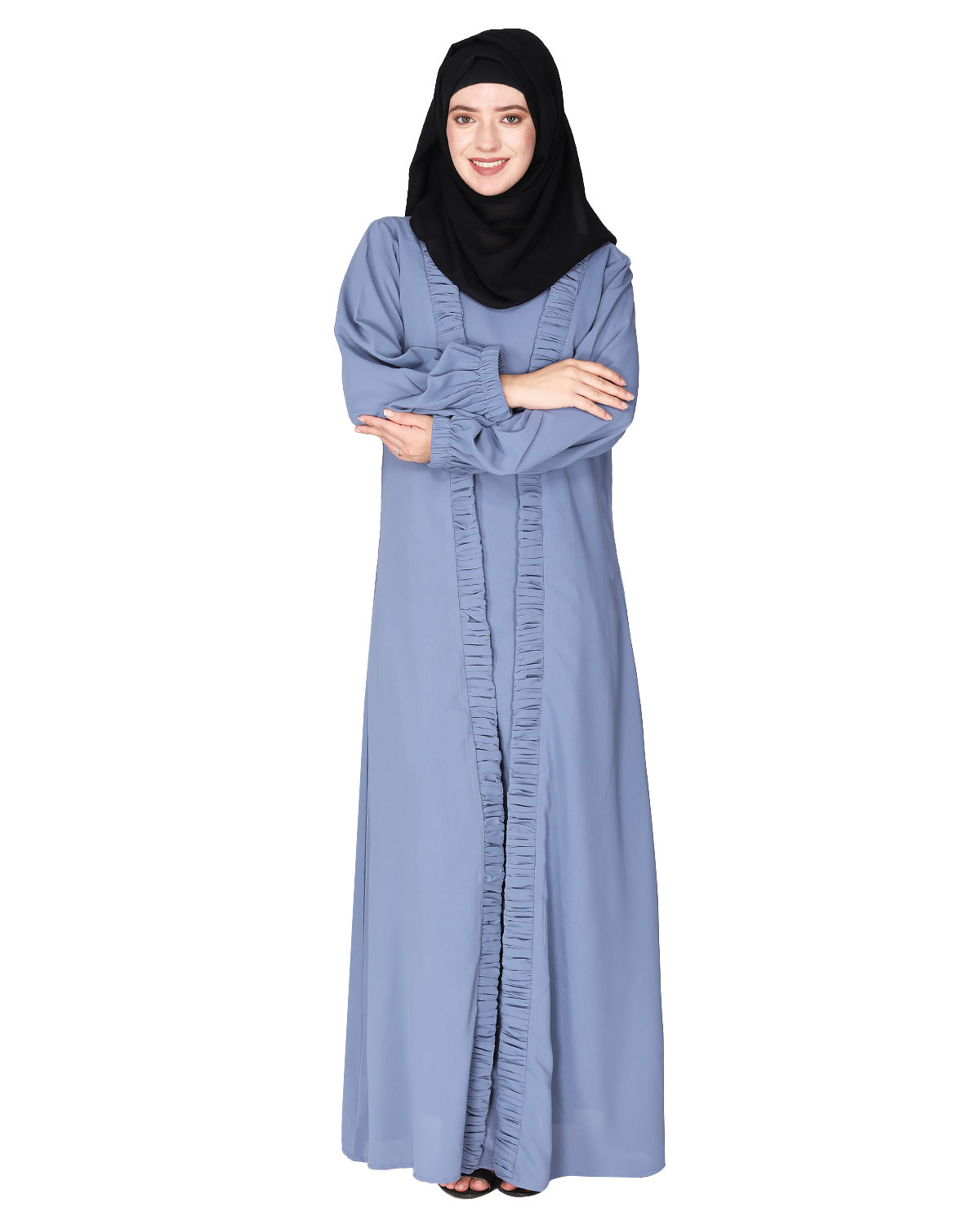 Casual Gown style Abaya Teal Blue