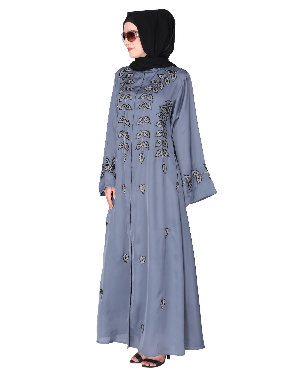 Stems & Leaves heavy embroidered dubai Style Abaya