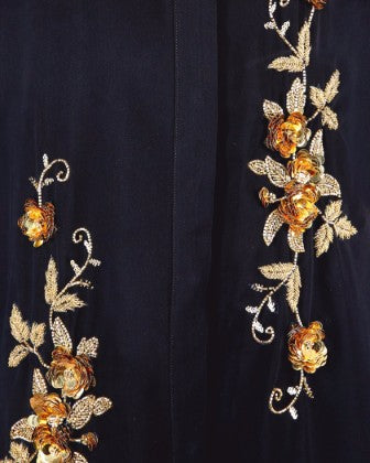 Beautiful Hand Embroidered Abaya Black