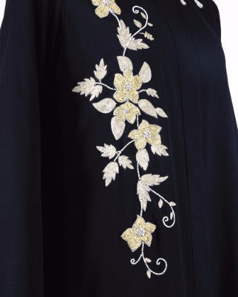 Beautiful Embroidered Abaya Black