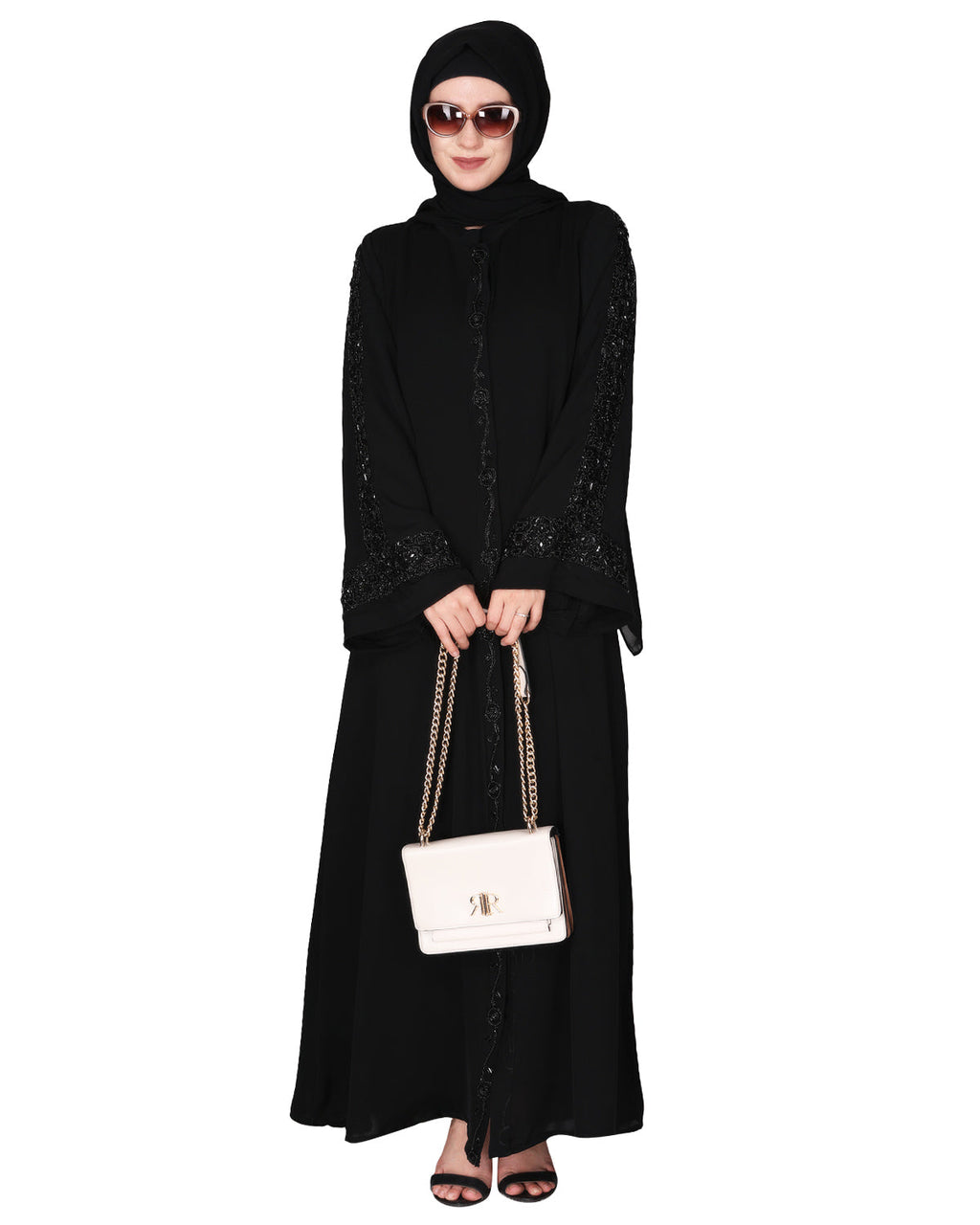 Gleaming Beaded Handwork Abaya