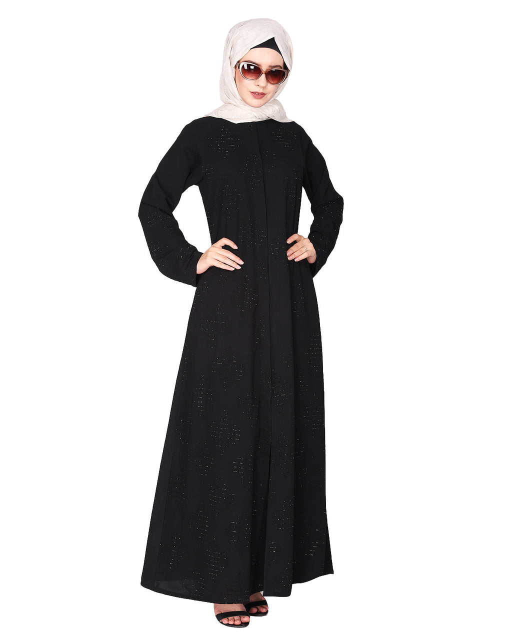 Sparkling Swarovski Crystal Stone Work abaya