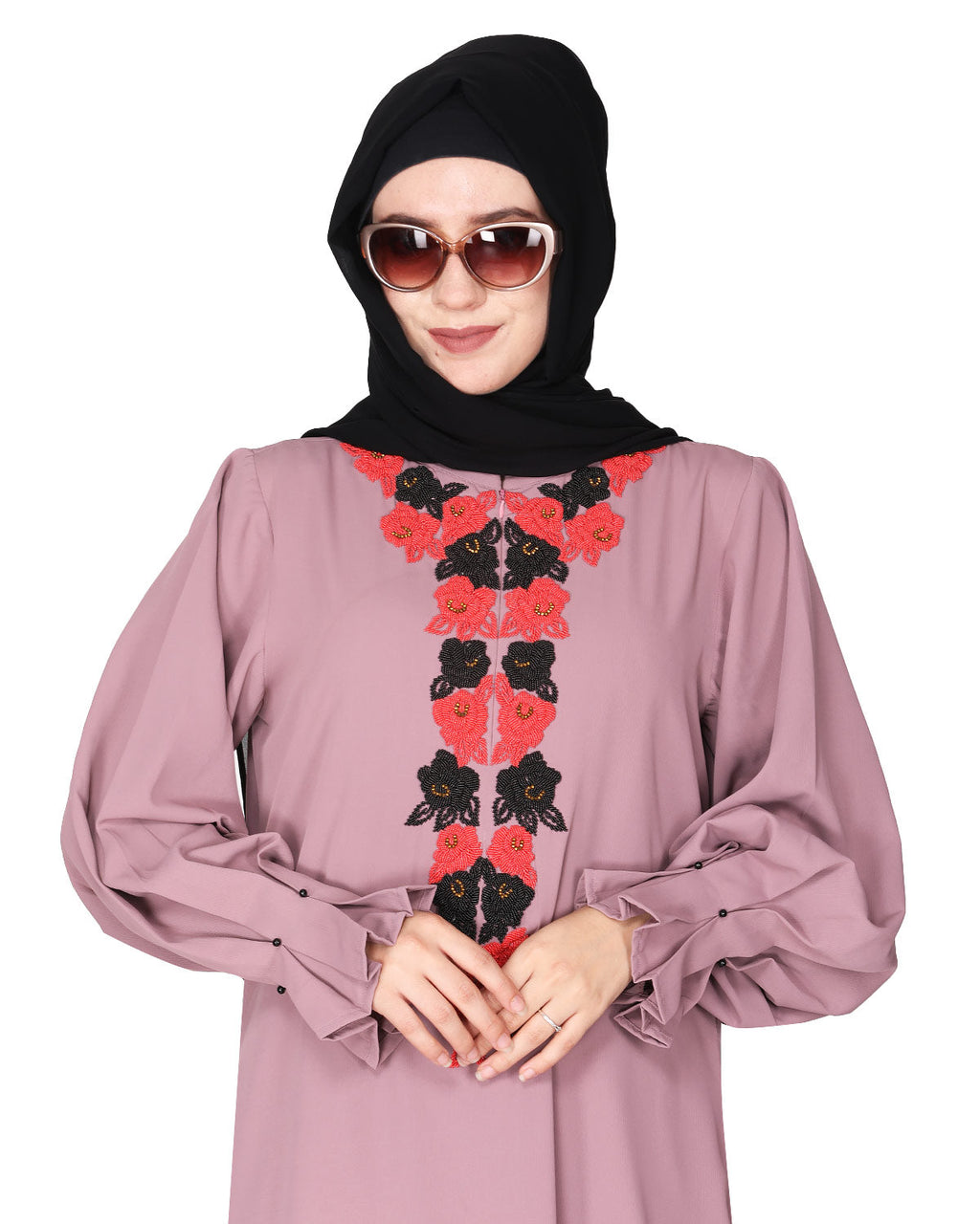 Trendy with Stylish Beaded roses Onion Pink