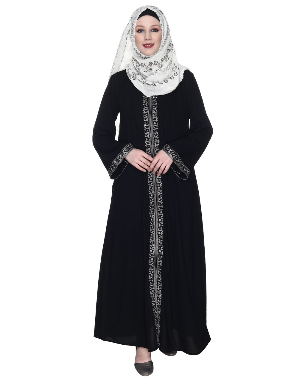 Abaya With Embroidery Black